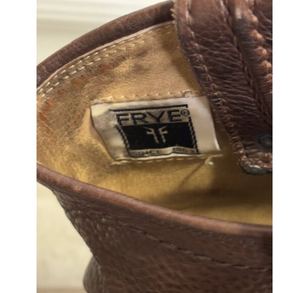 FRYE Vintage Brown Leather Carmen Harness Boots - Picture 5 of 6